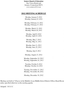 Icon of 2012 BOE Meeting Schedule